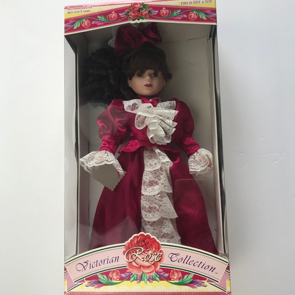 Vintage VICTORIAN ROSE COLLECTION PORCELAIN DOLL